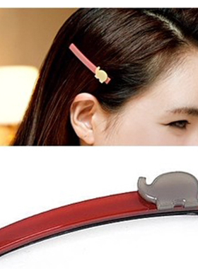AngelRena韩国进口成人儿童宝小象边夹发夹一字A095