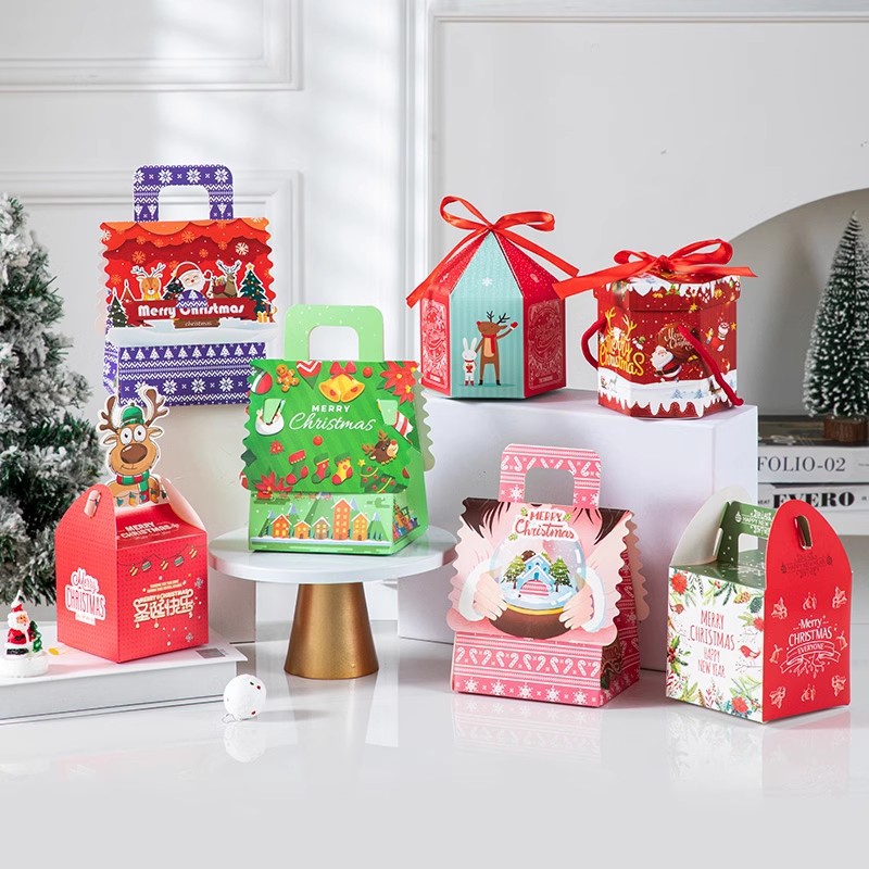 圣诞节苹果包装盒平安夜礼盒儿童平安果礼物袋创意手提小礼品袋子