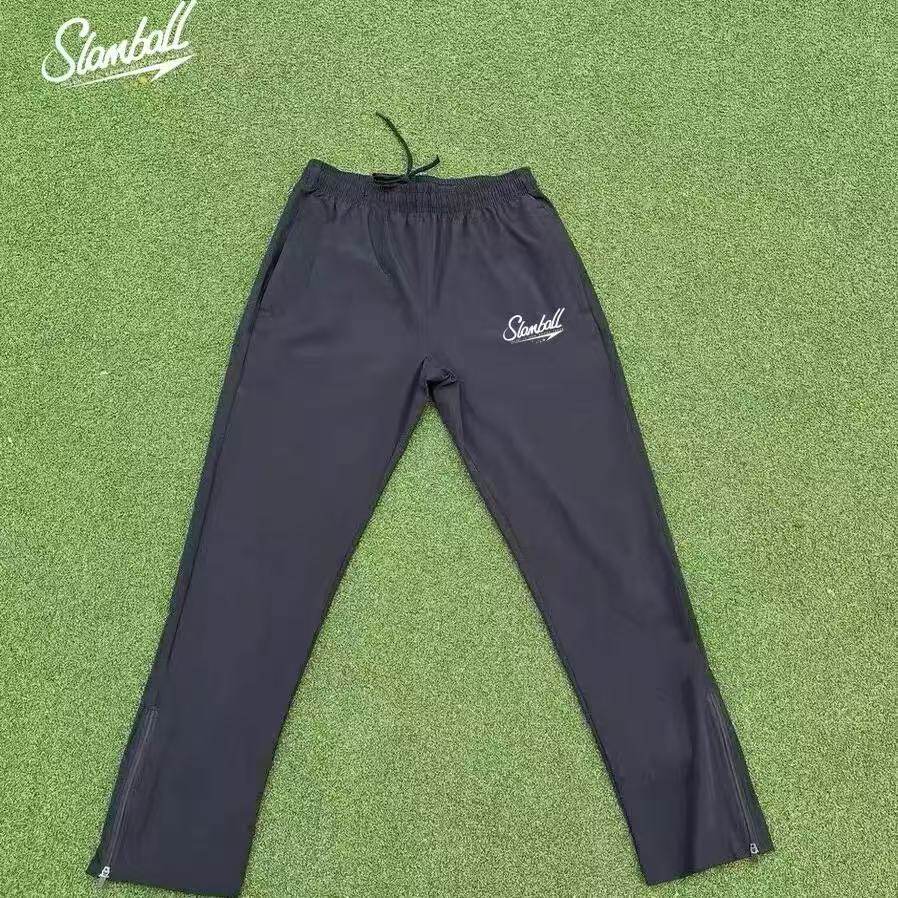 SLABLL加绒运动长裤拉链梭织束脚九分裤篮球训练跑步健身速干神裤