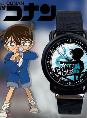 柯南周边怪盗基德灰原哀初高中男大学生非防水皮带石英手表生日礼