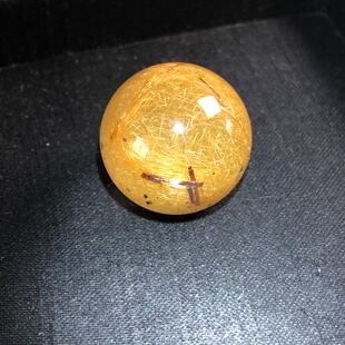 21.2mm收藏款 矿天然水晶老矿维纳斯金发晶单珠 绝产