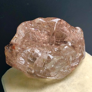 好货福利天然巴西粉霜发晶雕刻白鹭莲花摆件一鹭连科