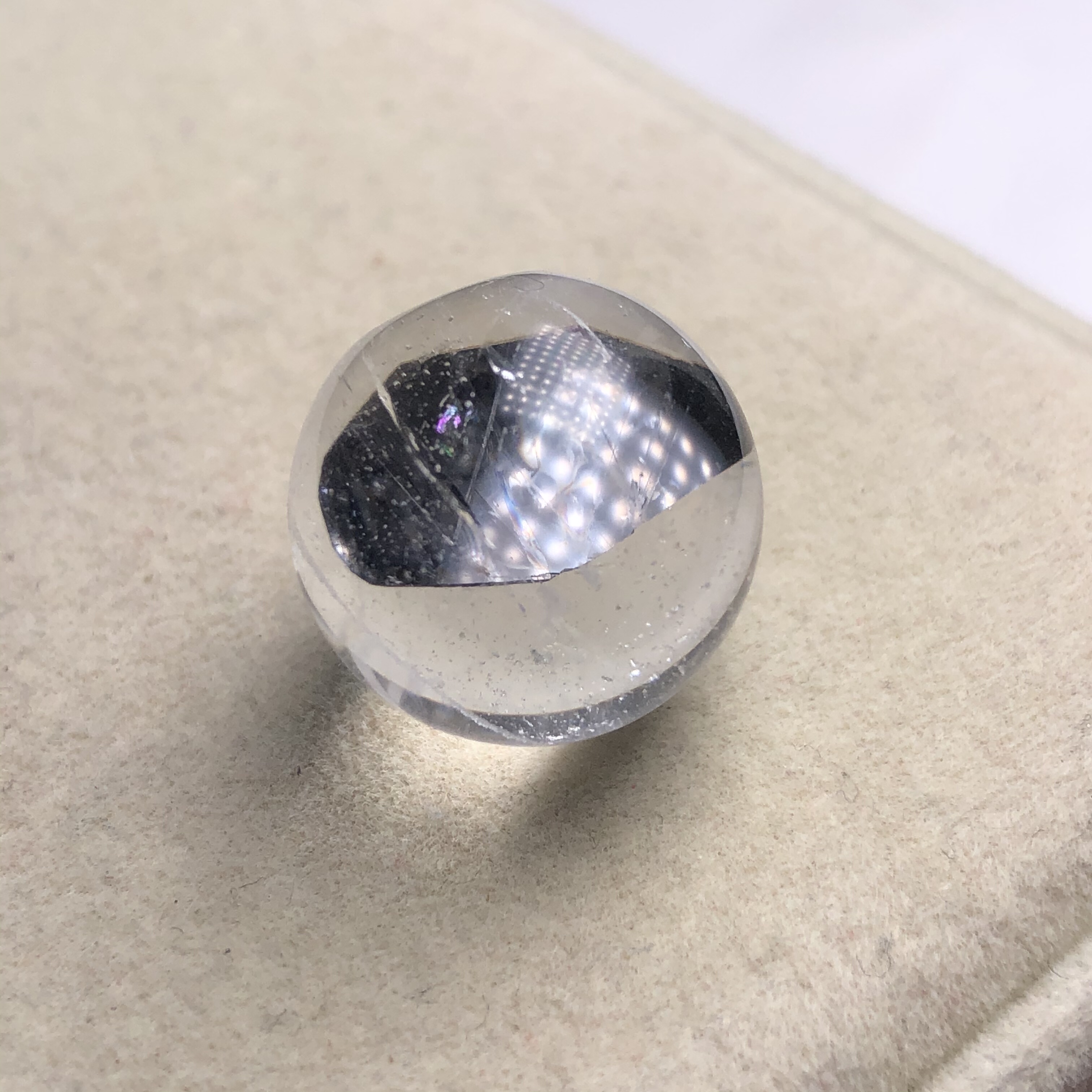 16.6毫米巴西老矿象形爱心天然水晶包裹矿石共生矿单珠