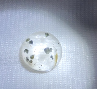 珍贵包裹体天然共生黄铜矿石水晶蛋面