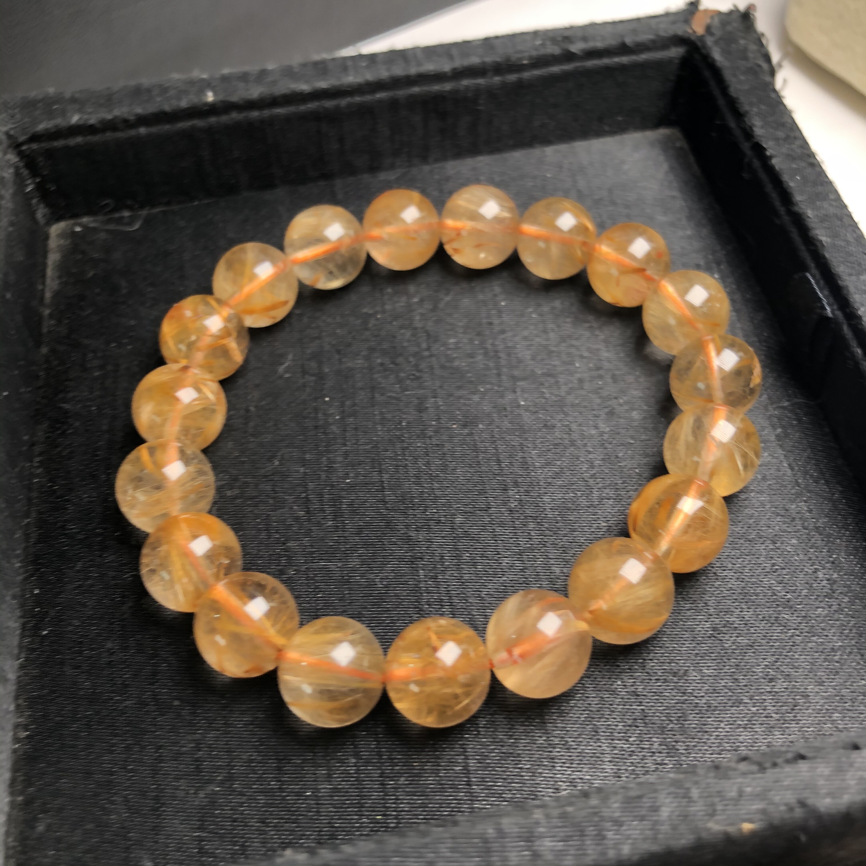 好货福利粉丝精品天然羽毛发晶花水晶手链手串八方来财