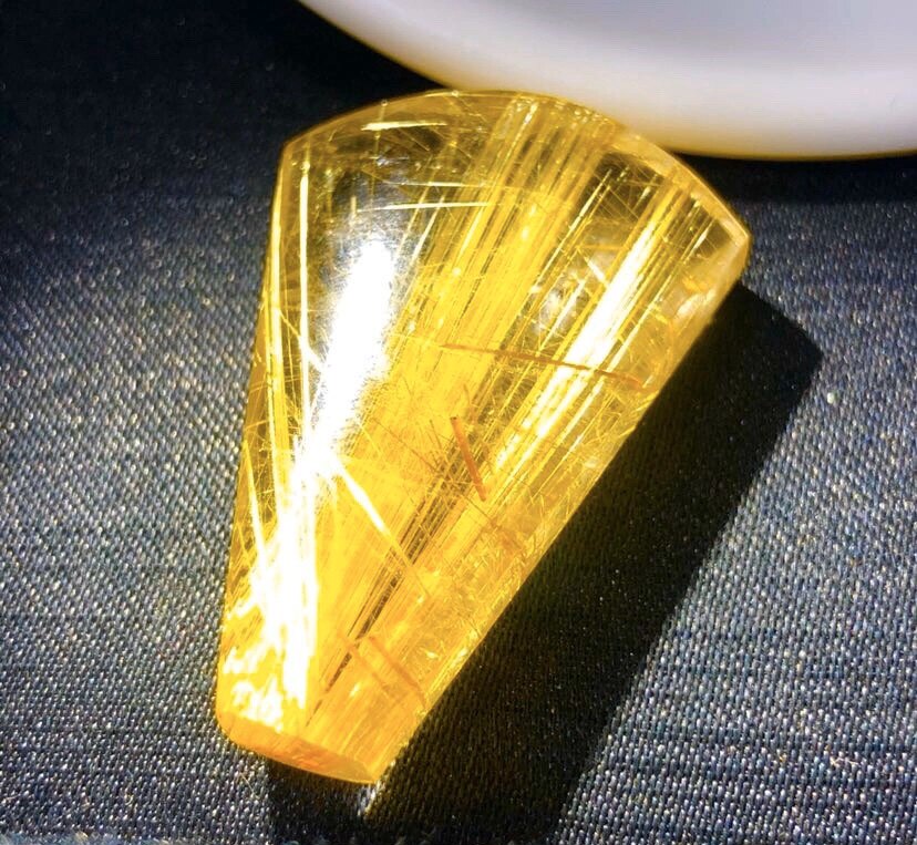 天然石头钛晶花宝石包裹体水晶原石柱吊坠
