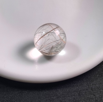 16.6mm老矿亏本放漏福利天然彩水晶彩色发晶单珠