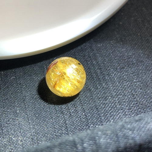 10mm收藏款绝产的矿天然水晶老矿维纳斯金发晶单珠