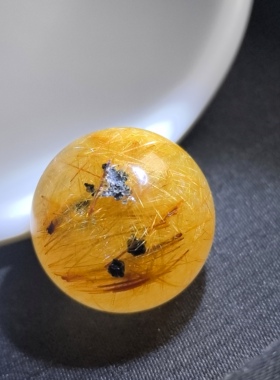 20.8㎜好货福利收藏款绝产的矿天然水晶老矿维纳斯金发晶单珠