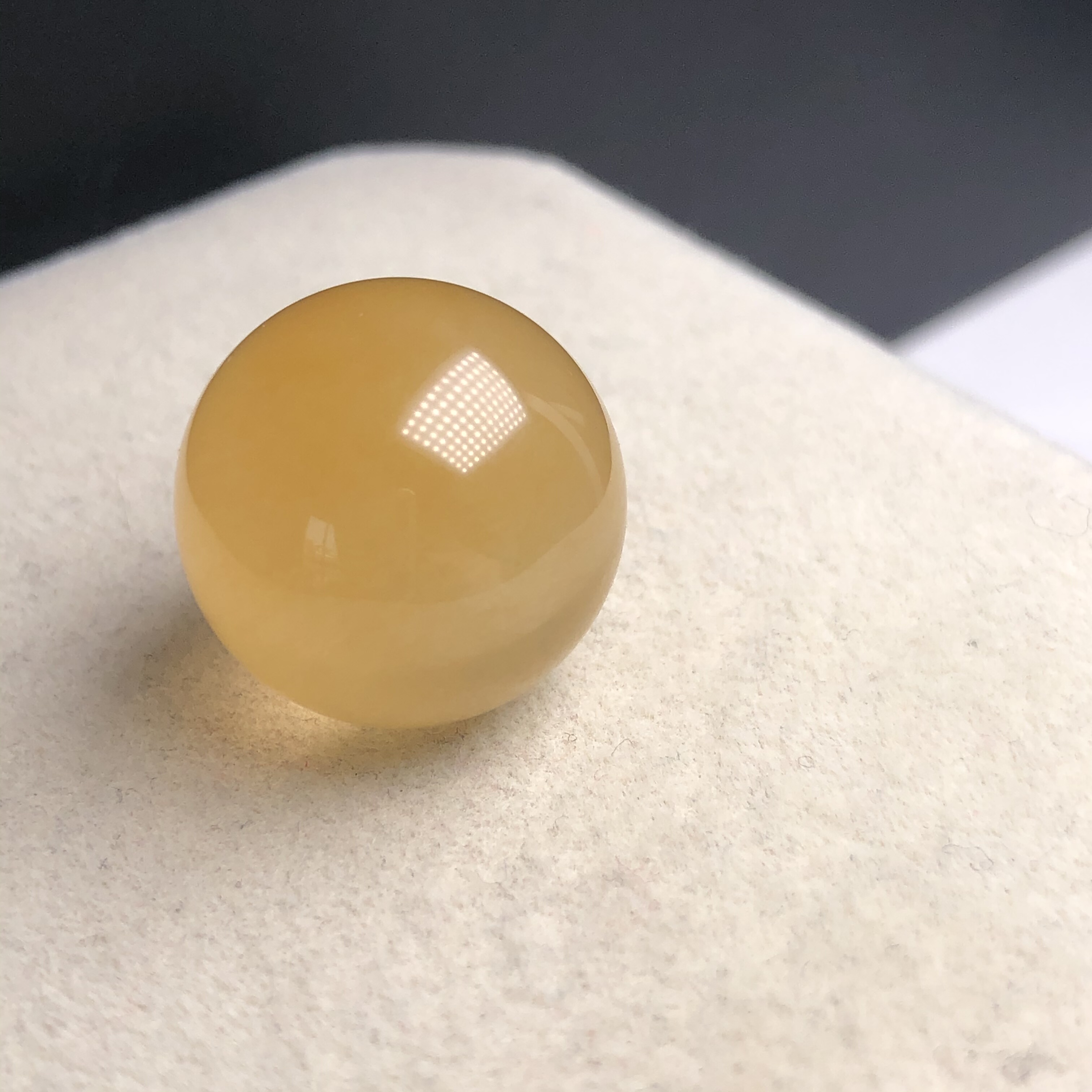 （18mm）无优化入胶老矿巴西天然水晶黄兔毛单珠吊坠