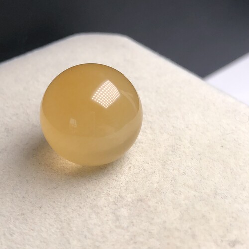 （18mm）无优化入胶老矿巴西天然水晶黄兔毛单珠吊坠