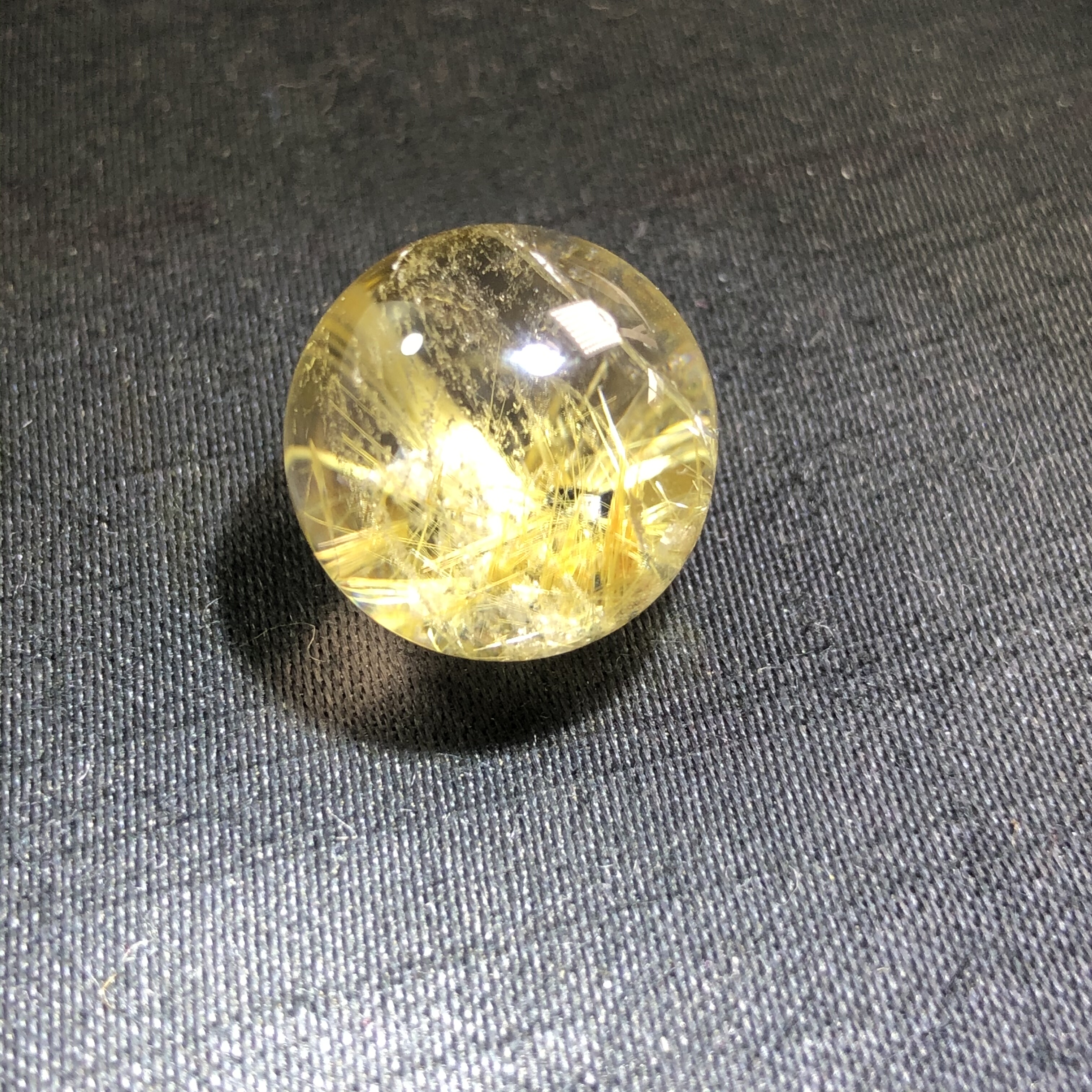 15.4毫米亏本大漏只做原矿无任何优化天然猫眼钛晶花单珠