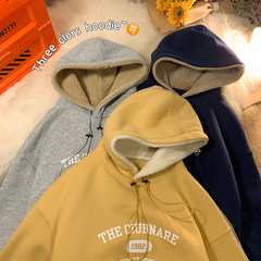 Lamb wool Hooded Sweater winter Korean fashion jacket