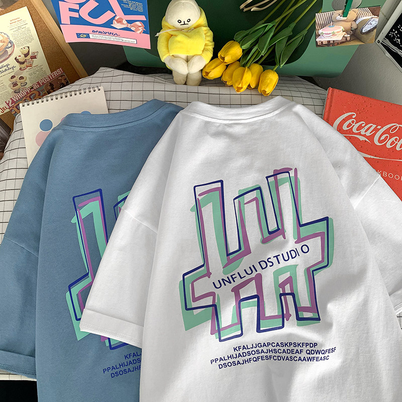 夏季潮寬鬆運動套裝