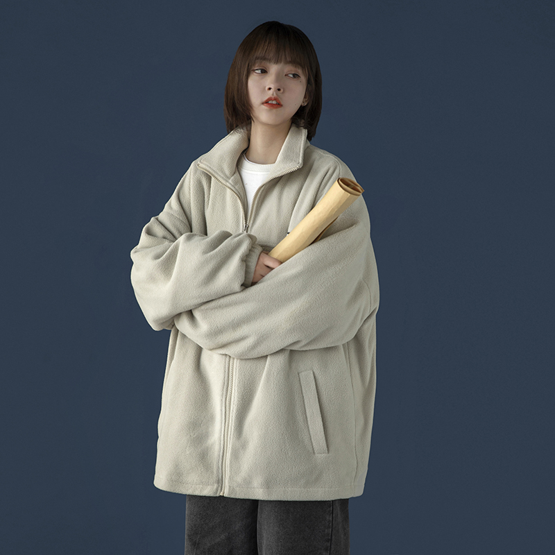 Pink cardigan sweater, Korean fashion Hoodie, loose and versatile coat