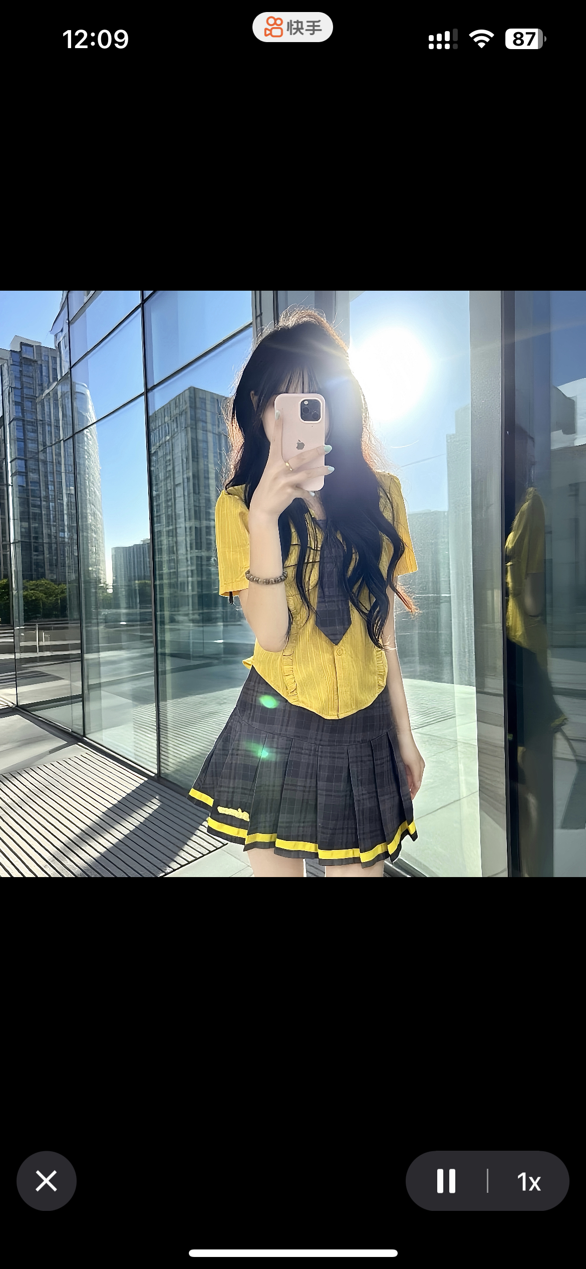 网红同款夏季美式甜辣减龄polo领学院温柔短袖木耳边衬衣+百褶裙