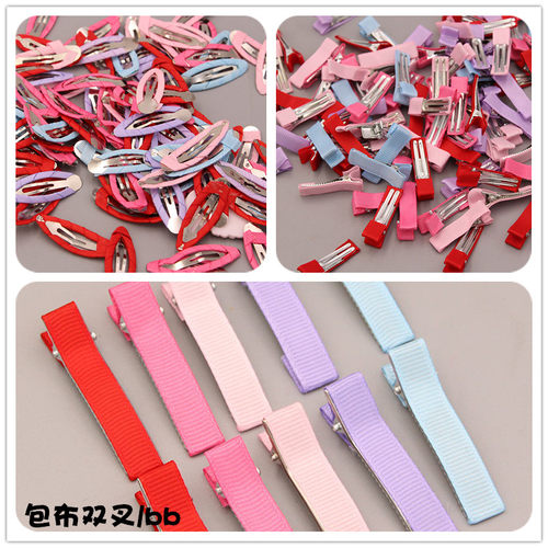 5CM包布双叉夹DIY手工发夹蝴蝶结发夹配件