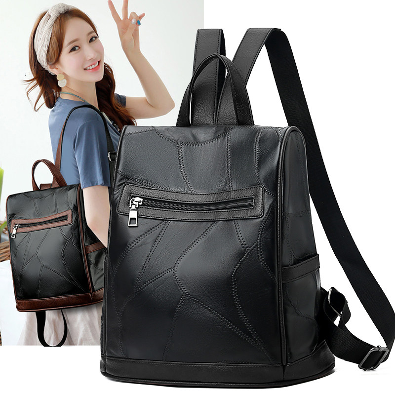 防盗双肩包2019新款韩版潮时尚羊皮背包大容量软皮学生书包旅行包在类目 箱包皮具/热销女包/男包, 双肩背包中 - 来自Buy2taobao.com提供专业的淘宝代购服务