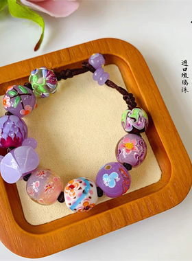 原创设计运气提升琉璃手链珠寓意手串手工编织手链轻奢私人订制