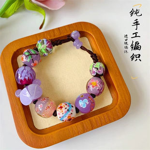 原创设计运气提升琉璃手链珠寓意手串手工编织手链轻奢私人订制