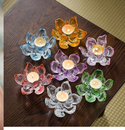 心缘堂琉璃莲花香插净水金莲（可以做香插，也可以做烛台）