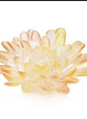 心缘堂十二花神琉璃小香插 -十一月菊花黄色渐变63 X 30m m