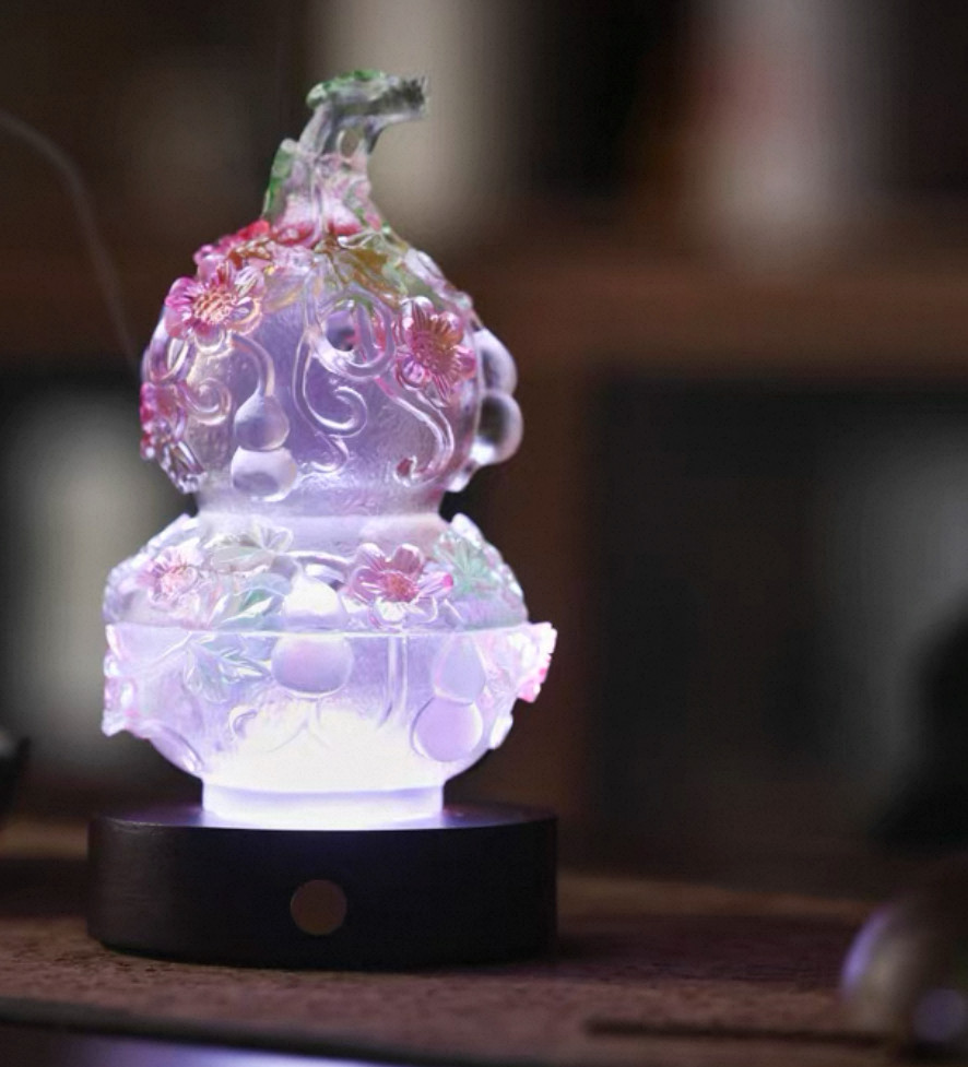 心缘堂渐变琉璃福禄暴富葫芦香炉烛台摆件香器香薰炉氛围灯,居家布艺,茶席,淘宝优惠券,粉丝福利购,淘宝优惠卷