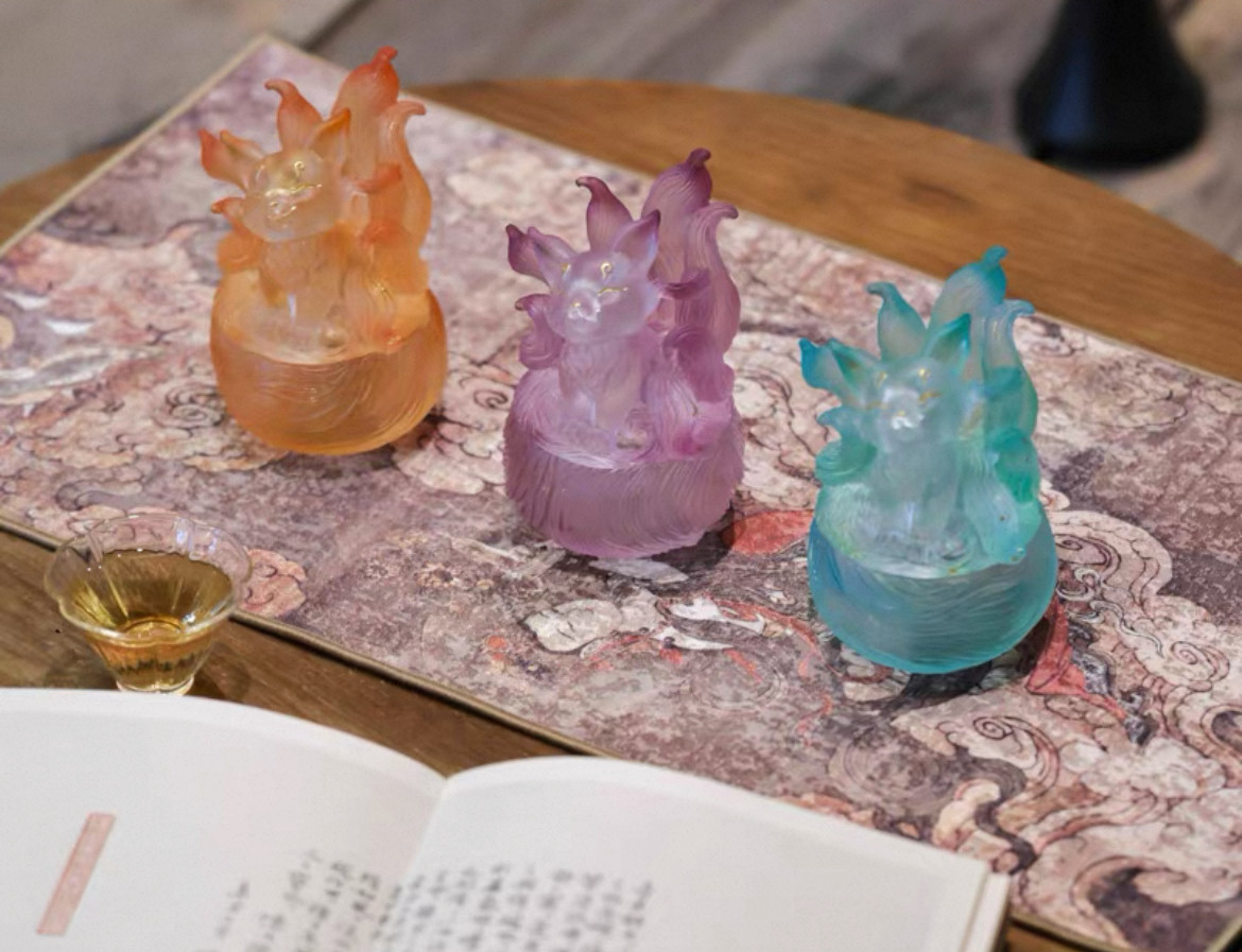 心缘堂紫色渐变金琉璃九尾狐香炉烛台焚香炉香薰壶8 x 12.5cm,居家布艺,茶席,淘宝优惠券,粉丝福利购,淘宝优惠卷