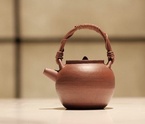 半斋红粉引荔枝提梁壶 泡茶壶 煮茶壶280m l