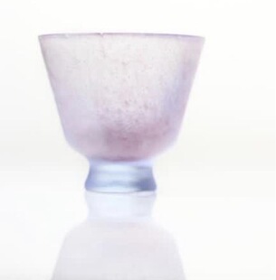 心缘堂琉璃沉霜高足杯22ml蓝紫渐变