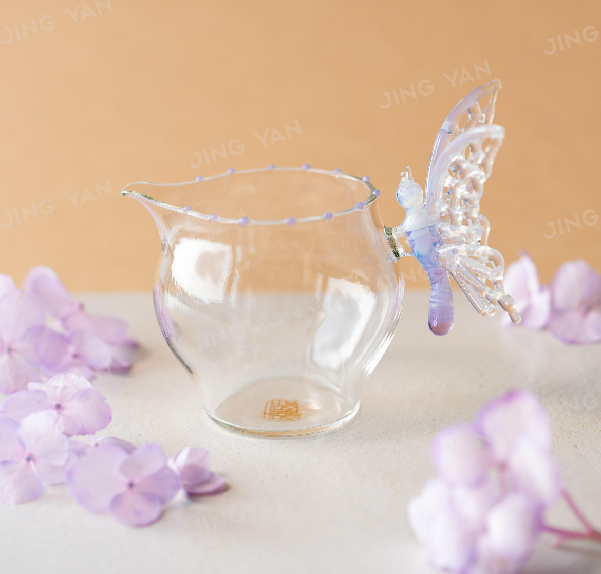 晶焱新品织梦蝴蝶公杯220ml （明火电陶炉均可加热）