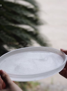 心缘堂琉璃冰烧壶承创意雪融手工干泡台新中式轻奢工艺品茶具