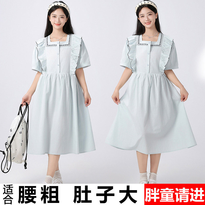 胖女童装连衣裙加肥加大