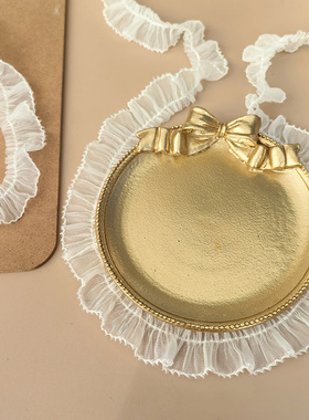 2cm超柔纱褶皱对丝边DIY 发箍发夹娃衣玩偶 Lo帽延边礼品装饰辅料