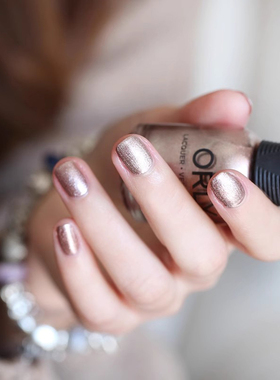 特惠美国ORLY指甲油20293气质金属细闪玫瑰金rage香槟色免烤快干