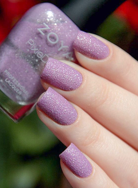 保真美国ZOYA指甲油星辰星尘紫流沙ZP675磨砂质感Stevie紫色免烤