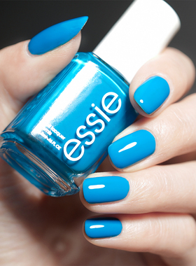 美国Essie指甲油蓝色775青蓝offbeat chic夏日天堂蓝糖果色不可撕