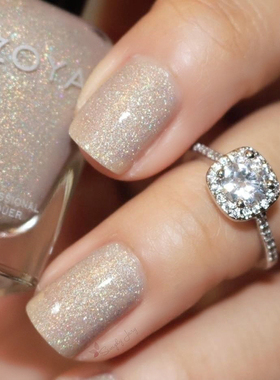 正品zoya指甲油裸米黄全息冰沙 zp883 BRIGHTON 钻石香槟微闪