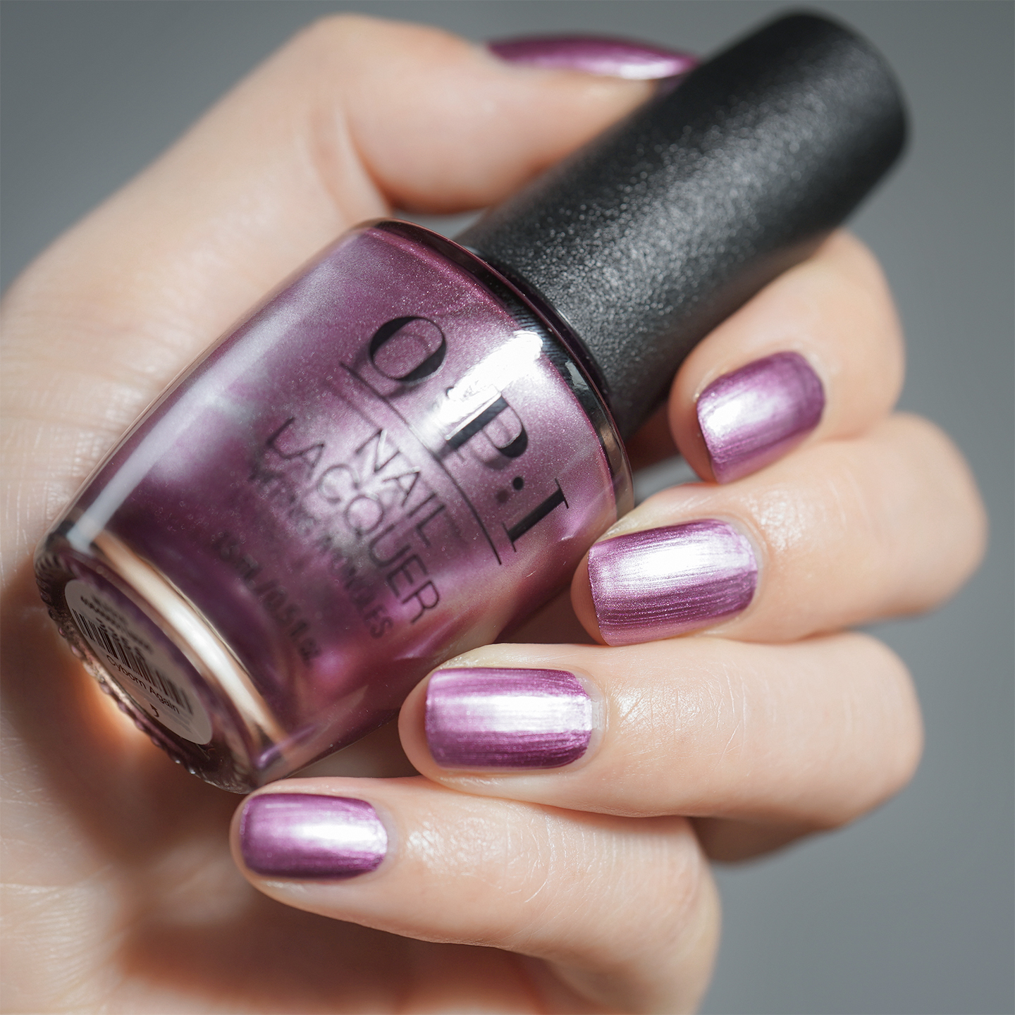 美国OPI指甲油F016金属粉紫