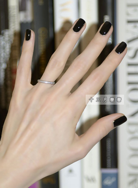 正品美国ESSIE指甲油纯黑神秘纯黑色玛瑙黑56亮黑持久不掉色防水