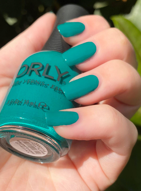 美国ORLY指甲油孔雀蓝色显白湖蓝2000114深邦迪蓝免烤防水不可剥