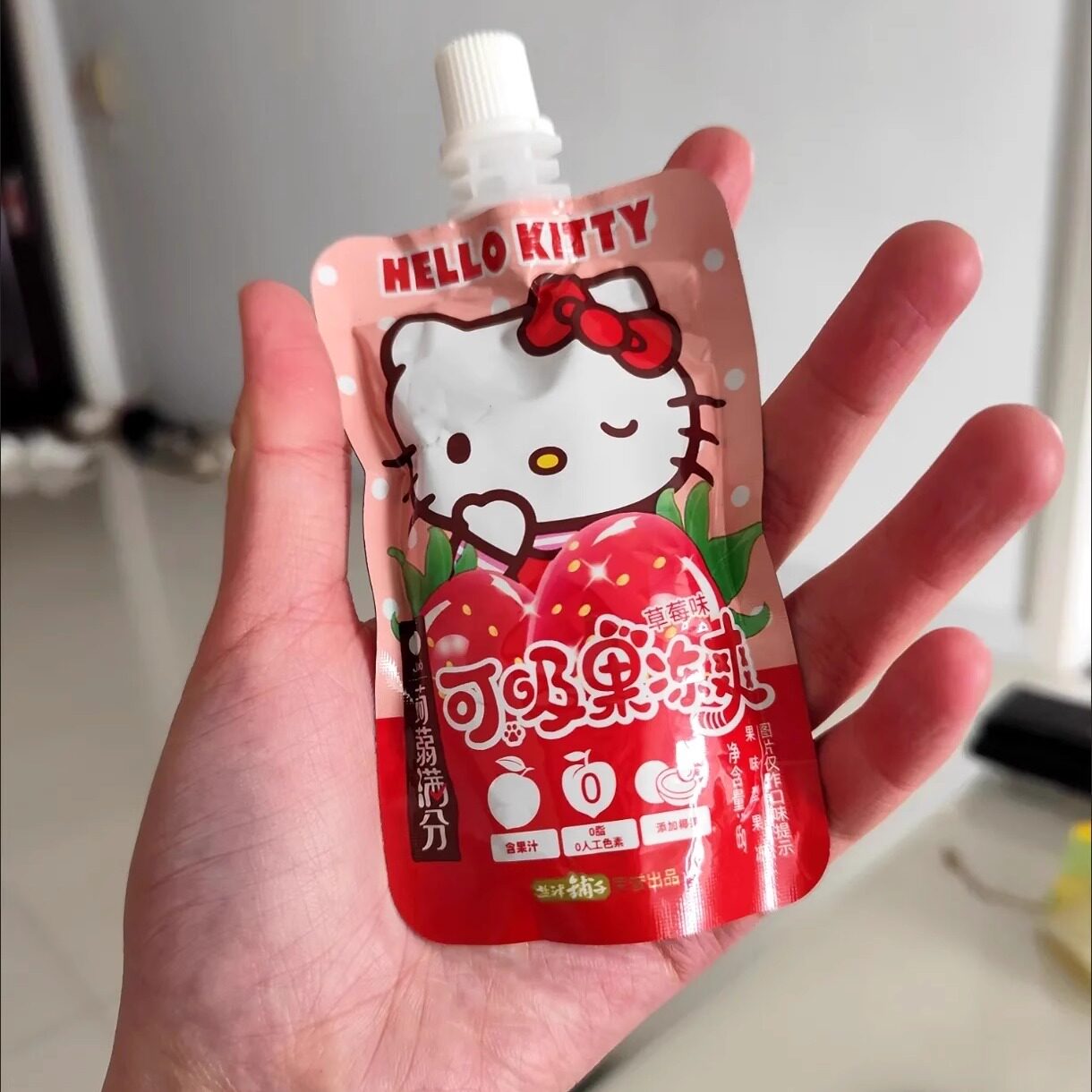 盐津铺子可吸果冻爽520g吸吸冻0脂肪混合口味HelloKitty联名儿童