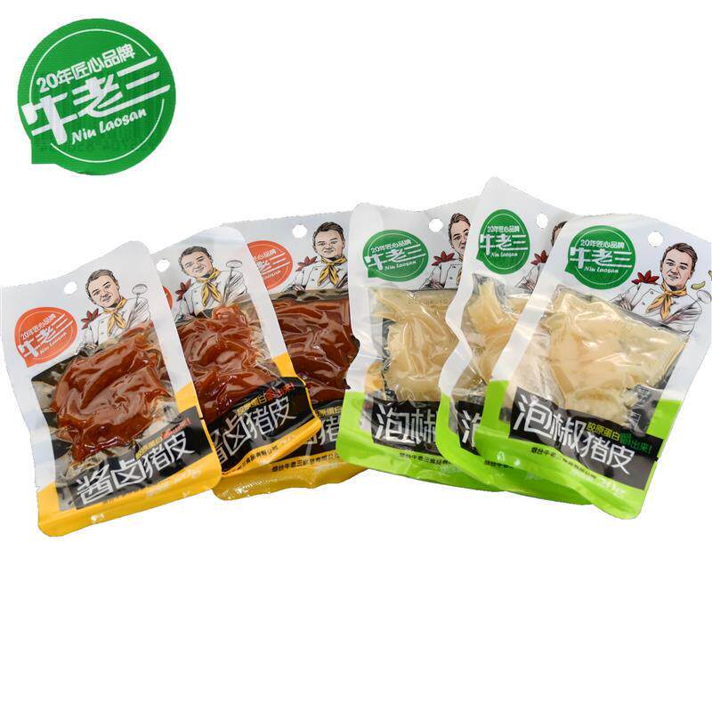 山椒味猪皮 20g真空包装烟台熟食休闲零食 微辣猪皮下酒菜