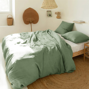 100%天然亚麻纯色被套单件200X230被罩220X240被单双人床床品定制