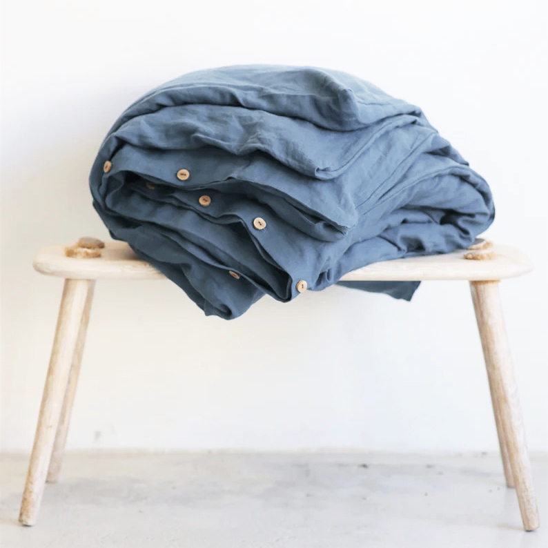 北欧简约舒适亚麻被套