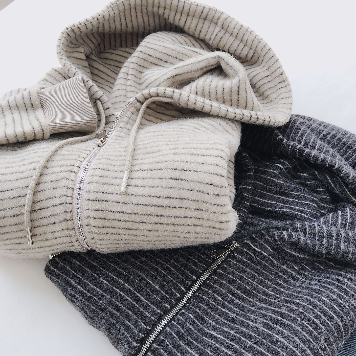 软糯兔绒条纹针织卫衣女毛绒绒秋冬休闲宽松加绒加厚长袖开衫外套,女装/女士精品,卫衣/绒衫,淘宝优惠券,粉丝福利购,淘宝优惠卷