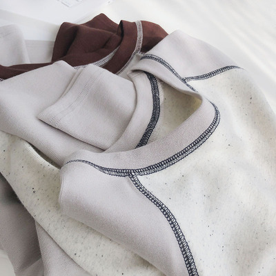 软糯仿羊绒撞色插肩袖显瘦长袖t