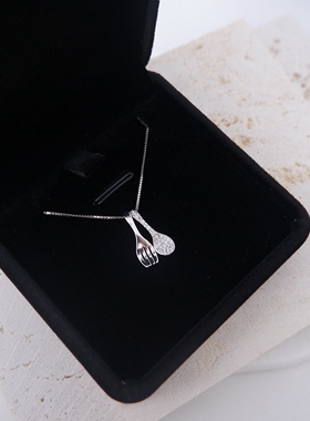 阿反大头纯银好好吃饭项链礼物