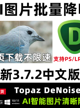 Topaz DeNoise AI 3.7.2中文AI降噪LR去噪点杂色颗粒PS插件WINMac