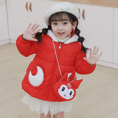 女童加绒家伙冬季洋气羽绒棉服潮